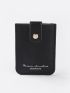 Letter Graphic Snap Button Card Holder