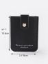 Letter Graphic Snap Button Card Holder