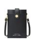 Letter Graphic Snap Button Phone Wallet