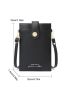 Letter Graphic Snap Button Phone Wallet