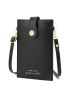 Letter Graphic Snap Button Phone Wallet