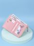 Crocodile Embossed Zipper Small Wallet
