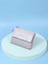 Crocodile Embossed Zipper Small Wallet