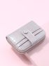 Crocodile Embossed Button Decor Card Holder