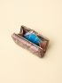 Snakeskin Print Letter Decor Small Wallet