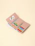 Snakeskin Print Letter Decor Small Wallet