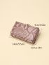 Snakeskin Print Letter Decor Small Wallet