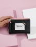 Letter Graphic Dragonfly & Tassel Decor Small Wallet