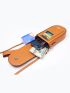 Letter Embossed Snap Button Flap Phone Wallet