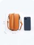 Letter Embossed Snap Button Flap Phone Wallet