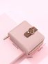 Heart Buckle Decor Zipper Around Small Wallet