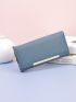 Letter Detail Flap Long Wallet