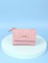 Crocodile Embossed Zipper Small Wallet