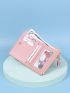 Crocodile Embossed Zipper Small Wallet