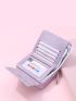 Flower Embossed Snap Button Small Wallet