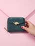Leaf Decor Flap Small Wallet