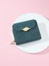 Leaf Decor Flap Small Wallet