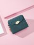 Leaf Decor Flap Small Wallet