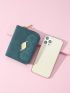 Leaf Decor Flap Small Wallet