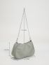 Chain Decor Baguette Bag