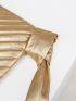 Metallic Quilted Knot Detail Square Bag