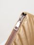 Metallic Quilted Knot Detail Square Bag