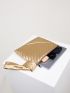 Metallic Quilted Knot Detail Square Bag