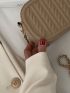 Mini Geometric Embossed Chain Square Bag