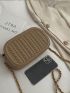 Mini Geometric Embossed Chain Square Bag