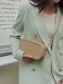 Mini Geometric Embossed Chain Square Bag