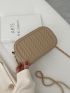 Mini Geometric Embossed Chain Square Bag