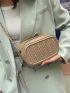 Mini Geometric Embossed Chain Square Bag