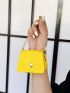 Mini Letter Graphic Flap Chain Square Bag