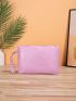 Crocodile Embossed Metal Detail Square Bag
