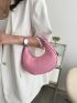 Top Handle Chain Baguette Bag