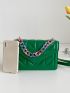 Quilted Chain Decor Square Bag