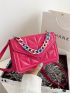 Quilted Flap Chain Square Bag