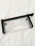 Clear Contrast Binding Square Bag