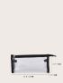 Clear Contrast Binding Square Bag