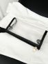 Clear Contrast Binding Square Bag