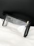 Clear Contrast Binding Square Bag