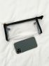 Clear Contrast Binding Square Bag