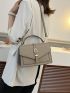 Minimalist Snap Button Square Bag