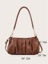 Minimalist Braided Strap Ruched Bag