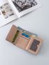 Crocodile Embossed Letter Graphic Small Wallet