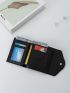 Checkered Pattern Snap Button Small Wallet
