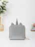 Cartoon Unicorn Graphic Glitter Detail Coin Case
