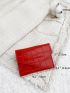 Letter & Crocodile Embossed Flap Card Holder