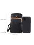 Embossed Detail Kiss Lock Phone Wallet