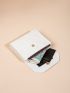 Quilted Detail Snap Button Card Holder